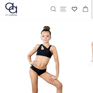 AA Dance Costumes Black Cami NWT - Size AXS - Black